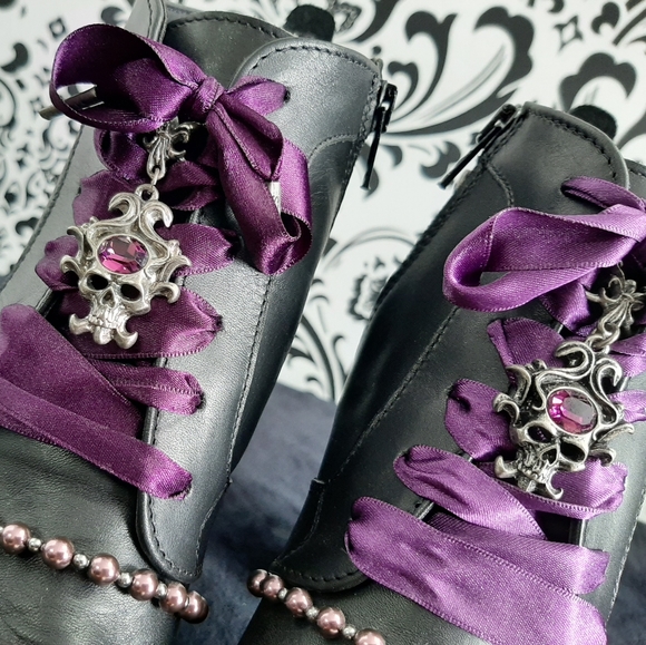 Alchemy England Steelground Heeled Ankle Boots - Picture 3 of 8